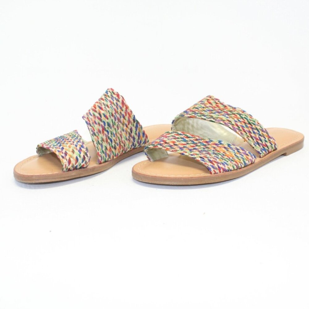 Carlos Santana Womens Sz 7M Holly Rainbow Multicolored Flat Slides Sandals - Picture 5 of 11